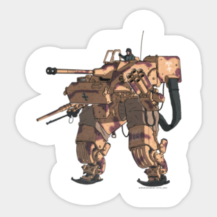 Mecha Sticker - Leichterpanzer by nomansnodead